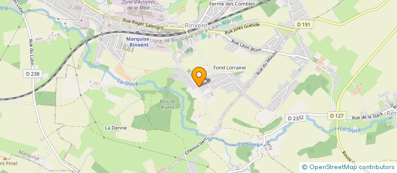 localisation de l'entreprise J.C.D.  RINXENT