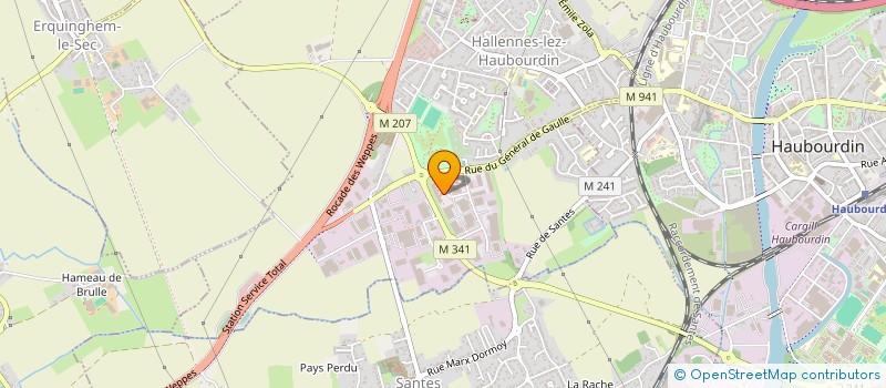 localisation de l'entreprise J.C. DENTAIRE  HALLENNES-LEZ-HAUBOURDIN