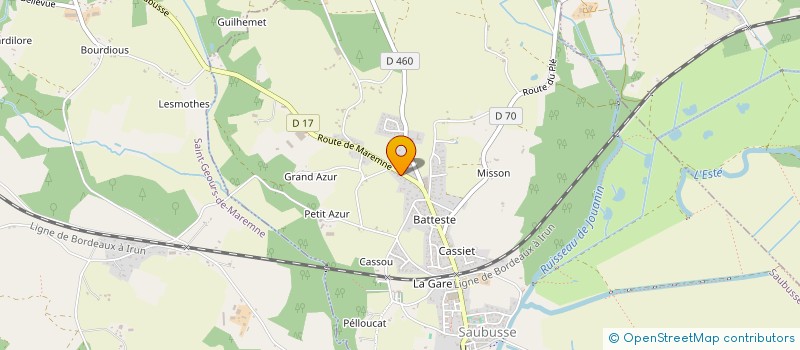 localisation de l'entreprise J.C.E.L  SAUBUSSE