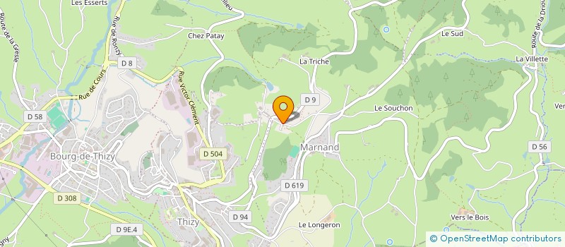 localisation de l'entreprise J.C.G.  THIZY LES BOURGS