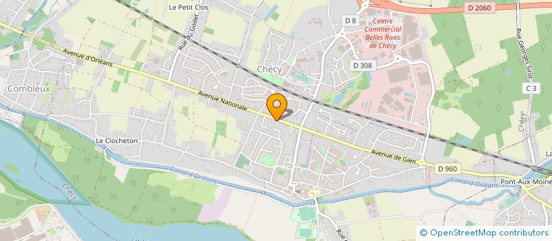 localisation de l'entreprise J.C.H. SODISTORES  CHECY