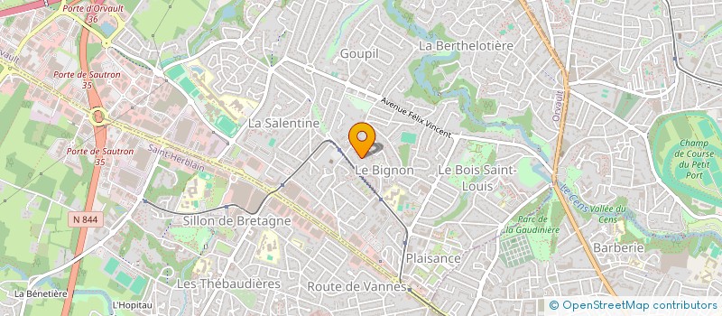 localisation de l'entreprise J.C IMMOBILIER à ORVAULT