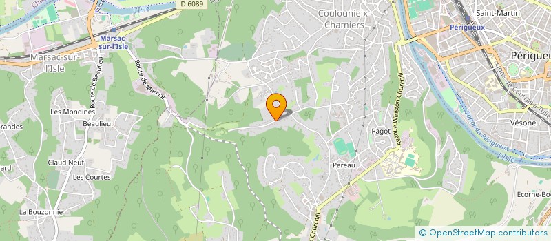 localisation de l'entreprise J.C.L.A.  COULOUNIEIX-CHAMIERS