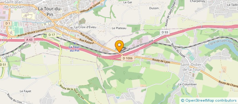 localisation de l'entreprise J.C.L. AUTOMOBILES  SAINT-DIDIER-DE-LA-TOUR