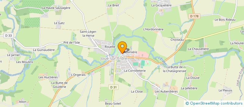 localisation de l'entreprise J.C.L.P.  JOUE-SUR-ERDRE