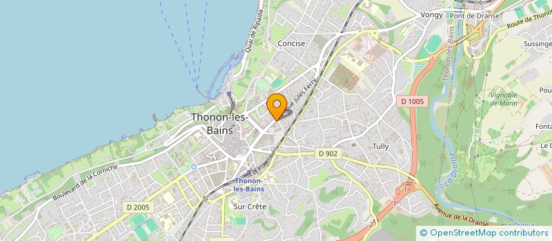 localisation de l'entreprise J & C LEJEUNE à THONON-LES-BAINS