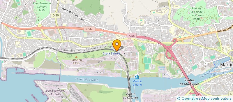 localisation de l'entreprise J.C.M. TRANSPORTS  MARTIGUES