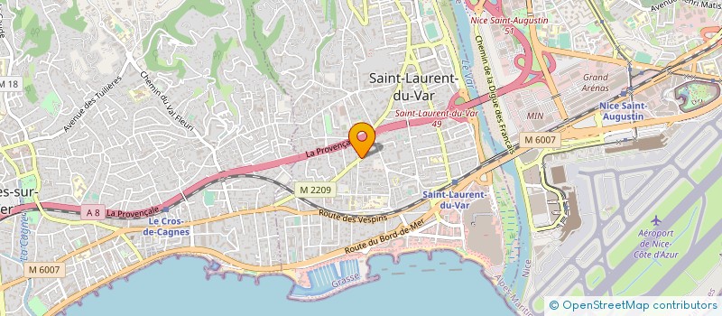 localisation de l'entreprise J.C.P. FRANCE à SAINT-LAURENT-DU-VAR