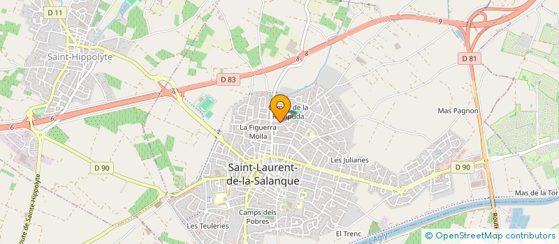 localisation de l'entreprise J.C.P.N. ROCA  SAINT-LAURENT-DE-LA-SALANQUE