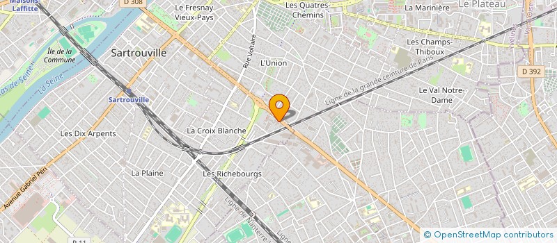 localisation de l'entreprise J.C.S GESTION à SARTROUVILLE