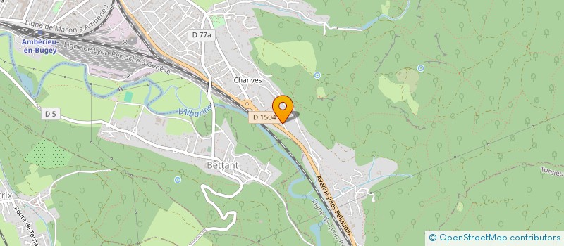 localisation de l'entreprise J.C.T.  AMBERIEU-EN-BUGEY