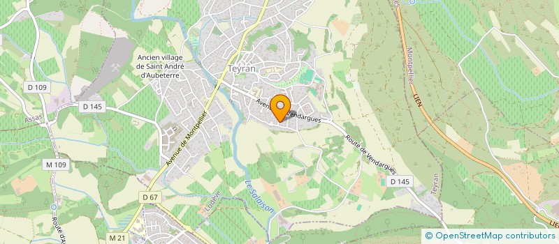 localisation de l'entreprise J.C.V.  TEYRAN