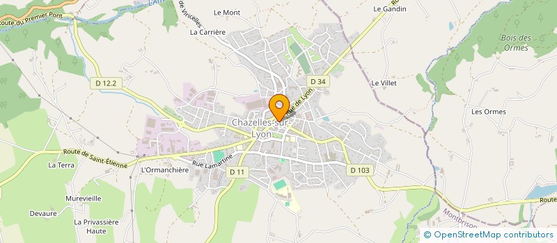 localisation de l'entreprise J'COMEX à CHAZELLES-SUR-LYON