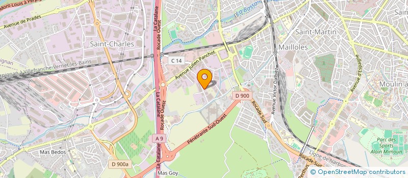 localisation de l'entreprise J. CURTO  PERPIGNAN
