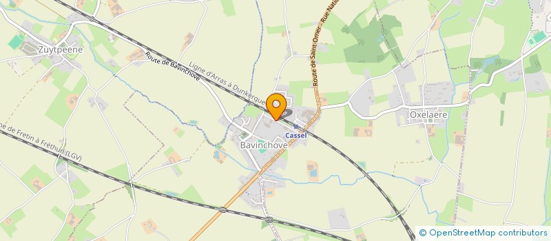 localisation de l'entreprise J.D.3.C.  BAVINCHOVE