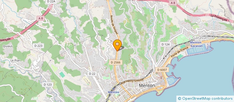 localisation de l'entreprise J.D.A. à MENTON