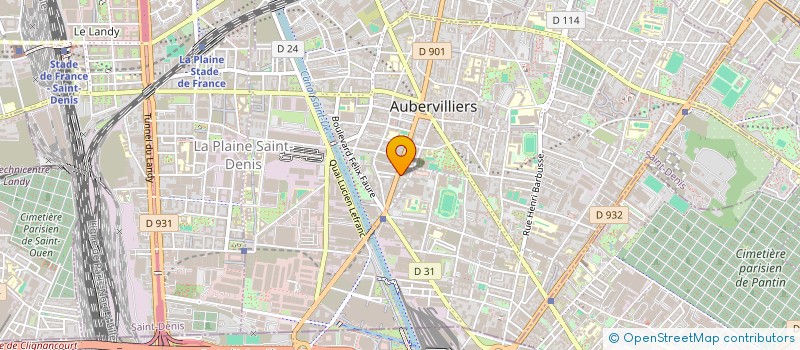 localisation de l'entreprise J.D.A.  AUBERVILLIERS