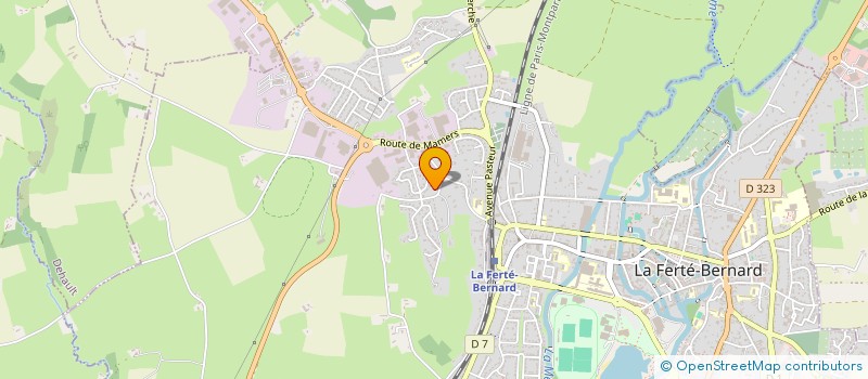 localisation de l'entreprise J D . BEL'FLAMME  LA FERTE-BERNARD