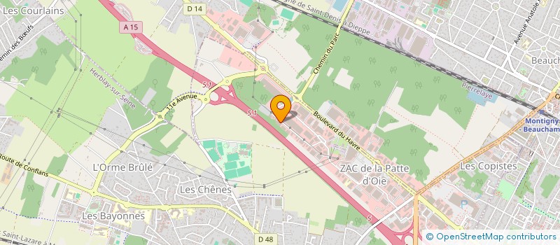 localisation de l'entreprise J.D.C.  HERBLAY-SUR-SEINE