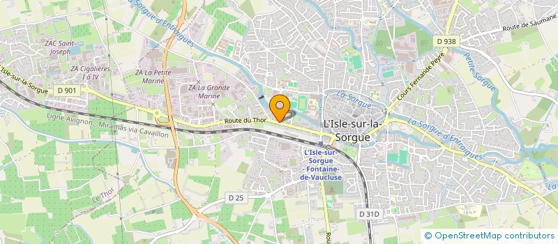 localisation de l'entreprise J.D.C. PUBLICITES à L'ISLE-SUR-LA-SORGUE