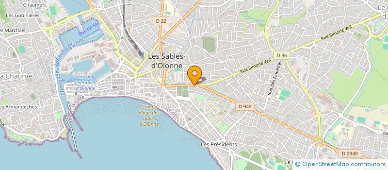 localisation de l'entreprise J.D.D. à LES SABLES D'OLONNE