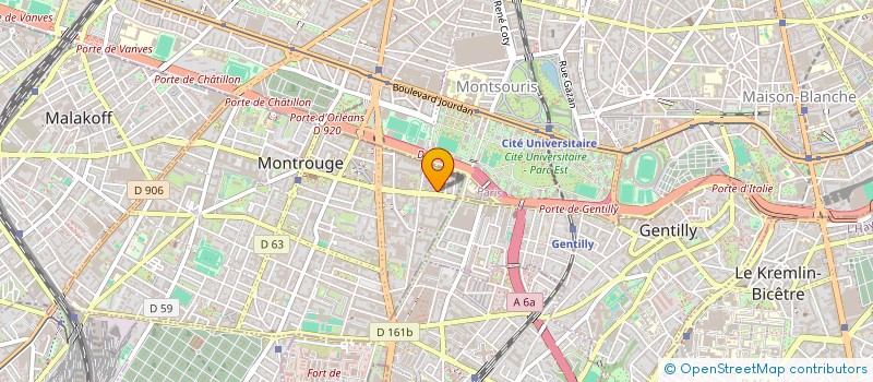 localisation de l'entreprise J.D.E.  MONTROUGE