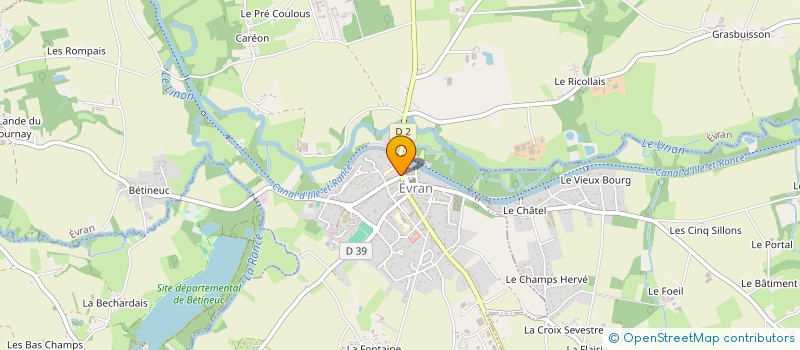 localisation de l'entreprise J D G DIFFUSION à EVRAN
