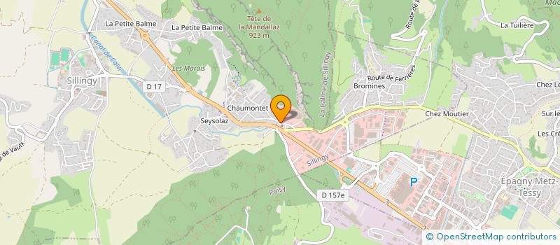 localisation de l'entreprise J.D.L.  EPAGNY METZ-TESSY