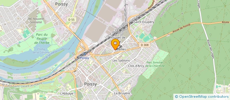 localisation de l'entreprise J D M  POISSY