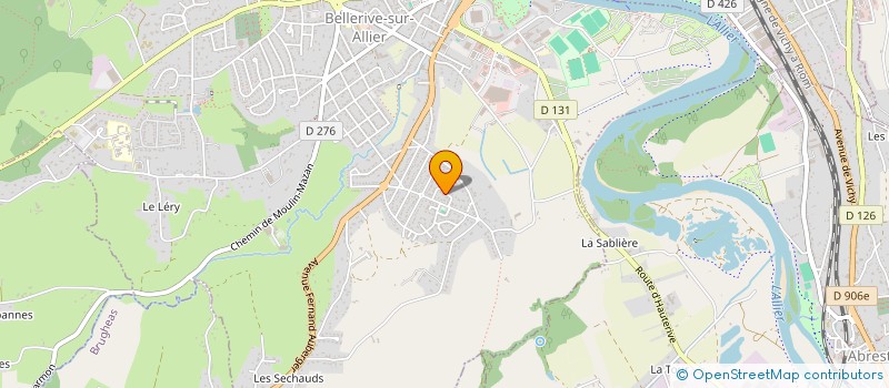 localisation de l'entreprise J.D.P  BELLERIVE-SUR-ALLIER