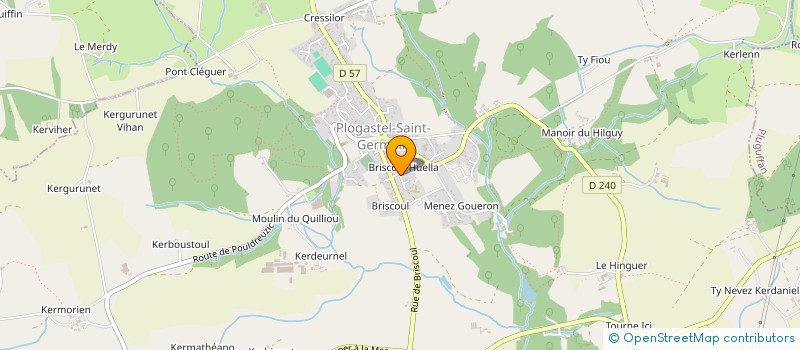 localisation de l'entreprise J&D TRANSPORTS  PLOGASTEL-SAINT-GERMAIN