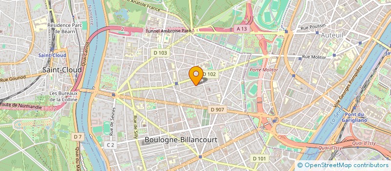 localisation de l'entreprise J&D25 à BOULOGNE-BILLANCOURT