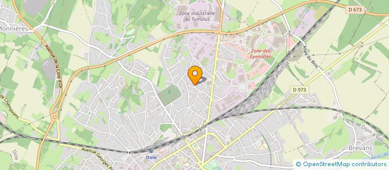 localisation de l'entreprise J'DESTOCK à DOLE