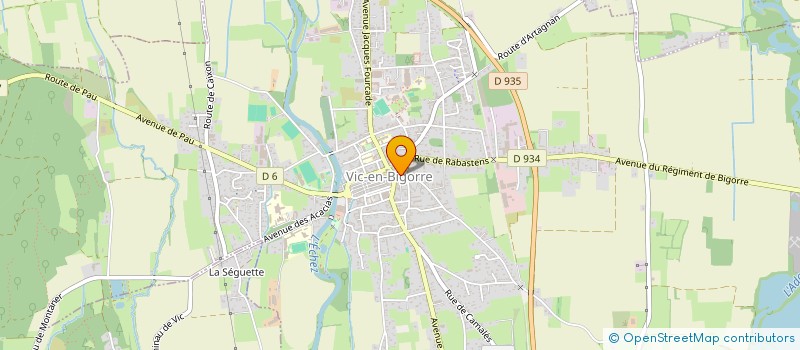 localisation de l'entreprise J.DINGUIRARD H.PIC CHIRURGIENS DENTISTES  VIC-EN-BIGORRE