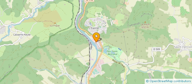 localisation de l'entreprise J. DOUMERGUE à LIMOUX
