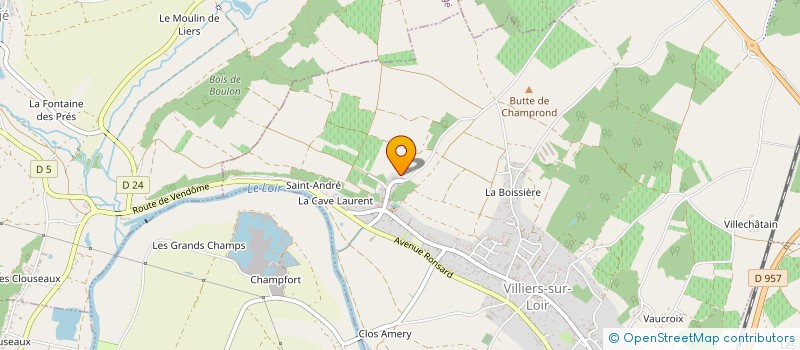 localisation de l'entreprise J.E.C DU VENDOMOIS  VILLIERS-SUR-LOIR