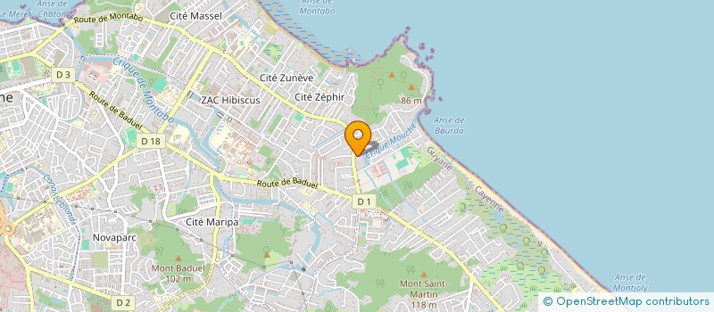 localisation de l'entreprise J.E.D.  CAYENNE