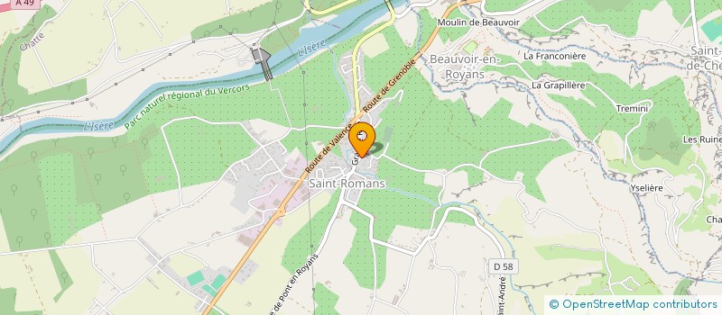 localisation de l'entreprise J.E.E.D.I.  SAINT-ROMANS