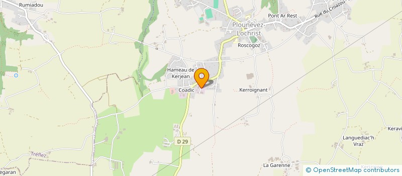 localisation de l'entreprise J E F M A  PLOUNEVEZ-LOCHRIST