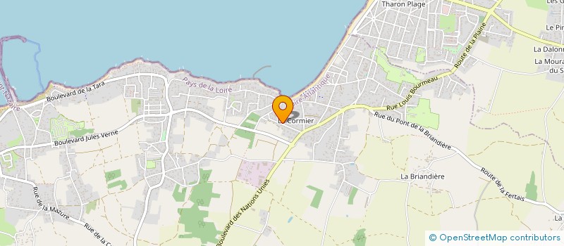 localisation de l'entreprise J.E. IMMOBILIER à LA PLAINE-SUR-MER