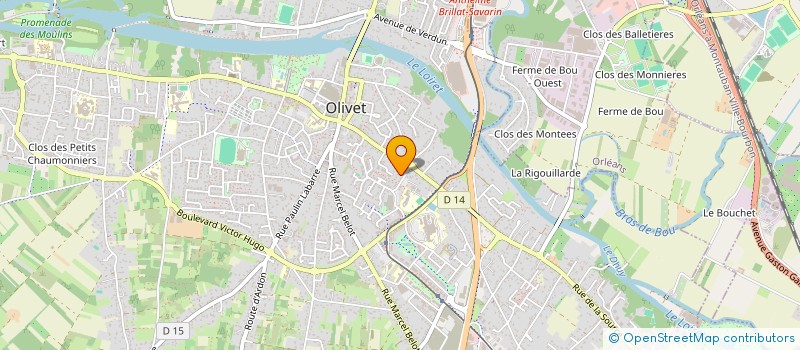 localisation de l'entreprise J.E.L à OLIVET