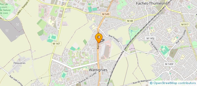 localisation de l'entreprise J.E.M à WATTIGNIES