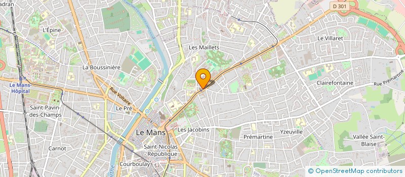 localisation de l'entreprise J.E.P.  LE MANS