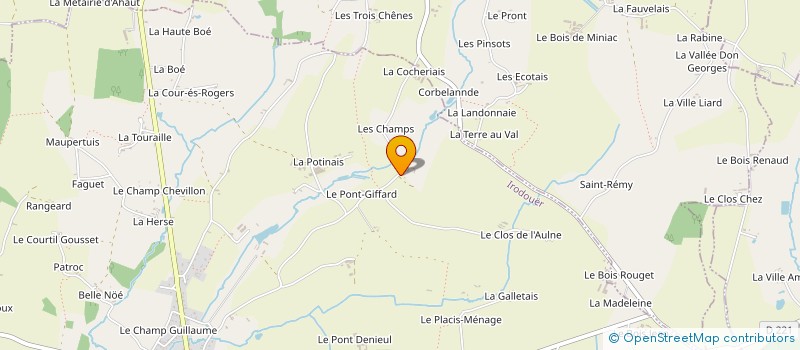 localisation de l'entreprise J.E.S.C.B.  IRODOUER