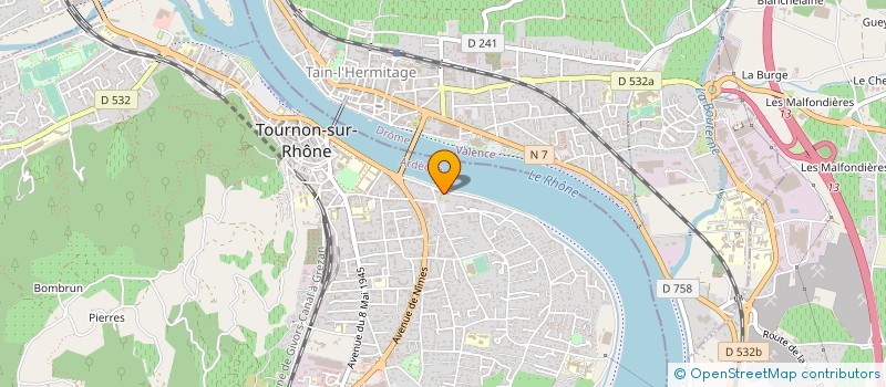 localisation de l'entreprise J'ENCADRE 'MA PASSION' à TOURNON-SUR-RHONE