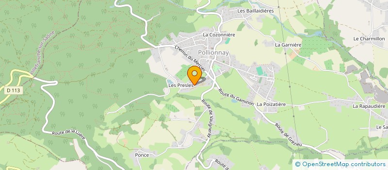 localisation de l'entreprise J'ENVIE L'ART  POLLIONNAY