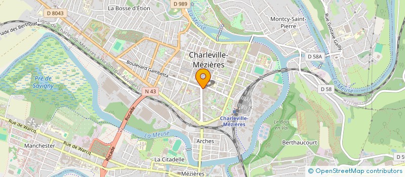 localisation de l'entreprise J ET F FINANCE  CHARLEVILLE-MEZIERES