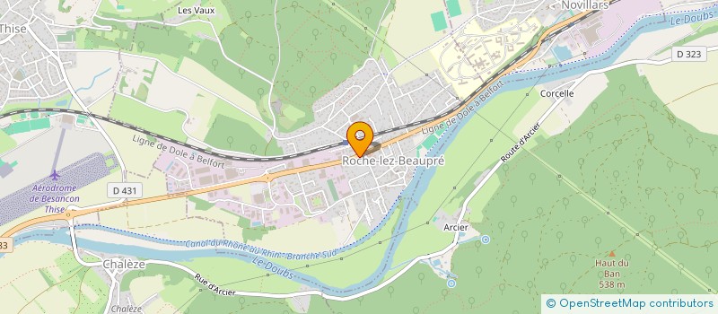 localisation de l'entreprise J ET F SERVICES à ROCHE-LEZ-BEAUPRE