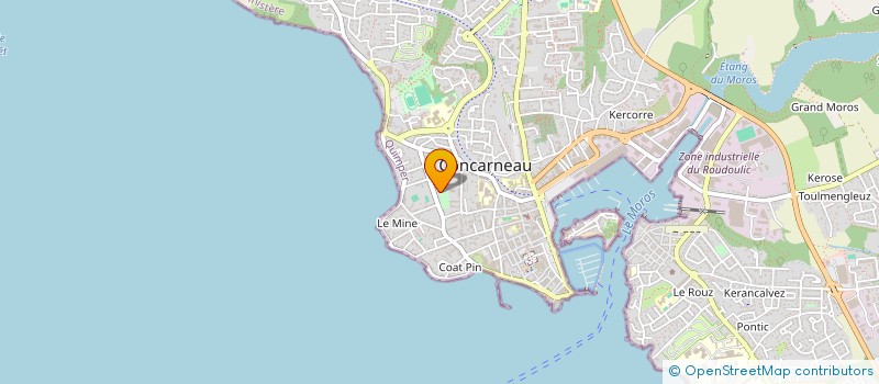 localisation de l'entreprise J ET J  CONCARNEAU