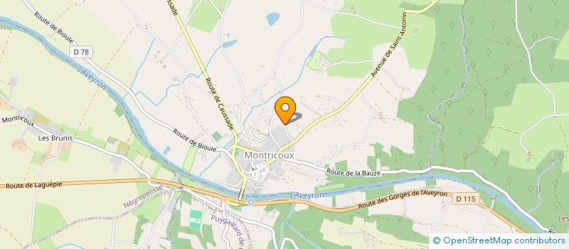 localisation de l'entreprise J. ET J. HABITAT  MONTRICOUX